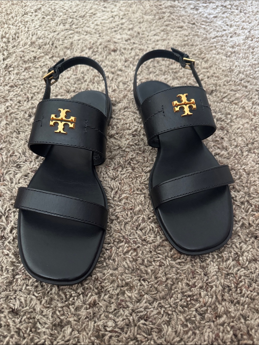 Tory Burch Mini Everly Back Strap Sandal with Logo
